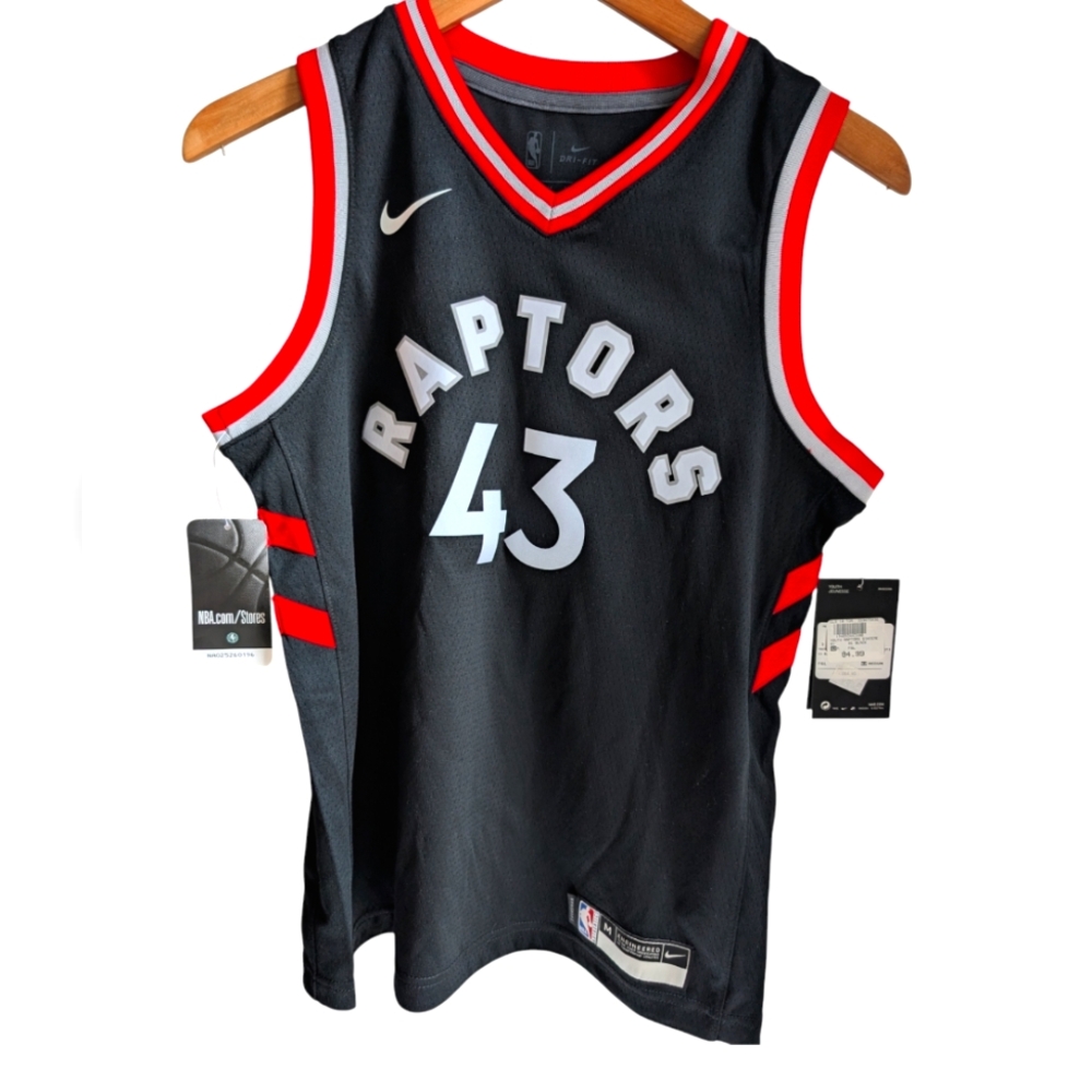 Toronto Raptors Youth Jersey - Medium - Pascal Siakam 43 -  Nike  - Black - New